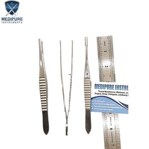 Pinzas Gillies Reutilizables de Acero Inoxidable, Instrumento Quirúrgico, Herramienta Profesional de Precisión para Uso Médico y Veterinario - Product Image 1