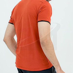 Nouveautés : T-shirt décontracté uni pour homme avec motif linéaire, coupe oversize, 100 % coton, style streetwear minimaliste, col rond, coupe ample - Product Image 3