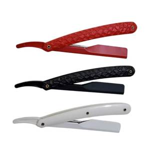 Red Black White Straight <b>Razor</b> With <b>Single</b> <b>Blade</b> For Barber Shop Face Shaving ABS Plastic Handle Stainless Steel <b>Blade</b> - Product Image 6