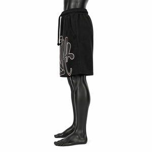 Custom <b>Mens</b> <b>Black</b> High Street Solid Streetwear <b>Shorts</b> OEM ODM 100% Cotton Breathable Eco-Friendly Drawstring Waist Oversized - Product Image 4