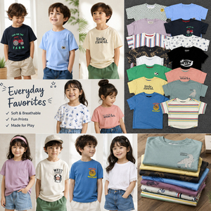 เสื้อยืดเด็ก OEM แบบกำหนดเอง ผ้าฝ้าย 100% คอกลม แขนสั้น ลายกราฟิกสำหรับเด็ก หลากหลายแบบ เสื้อเด็กเล็กสำหรับฤดูร้อน ขายส่งจำนวนมาก - Product Image 6