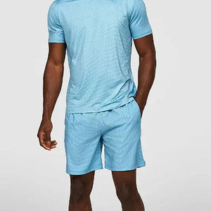 Shorts de Baño Casuales para Hombre, de Secado Rápido, Cintura Media, con Cordón Ajustable, Estampado de Ancla Azul Claro y Rayas - Product Image 2