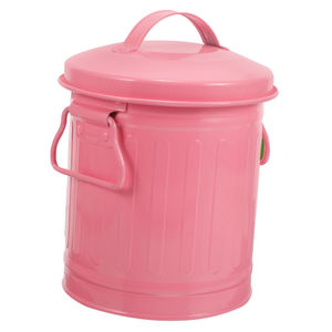 Poubelle ronde en métal de taille moyenne, noire, avec couvercle, pour la maison, le jardin et le parc – Conteneur à déchets - Product Image 2