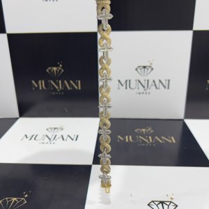 Bracelet pour homme en argent plaqué or avec moissanite taille brillant certifiée IGI, testeur VVS1, chaîne cubaine glacée, tailles 2mm 3mm 4mm - Product Image 2