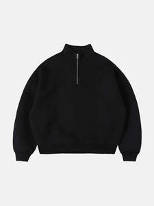 Pull sport décontracté pour homme, automne, col montant, demi-zip tendance, épais et stylé - Product Image 1