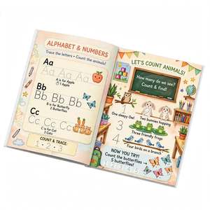 Impression de livres reliés personnalisés de haute qualité avec alphabet et chiffres ABC pour enfants - Product Image 2