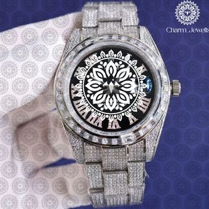 Charm_Jewells Luxury Stainless Steel <b>Watch</b> Round Case 42mm Analog Quartz <b>Diamond</b> Bezel Unisex Fashion - Product Image 1