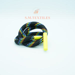 Cordón Trenzado Redondo de Alta Tenacidad 100% Poliéster con Punta de Plástico para Prendas de Vestir, Fabricante OEM ODM - Product Image 1