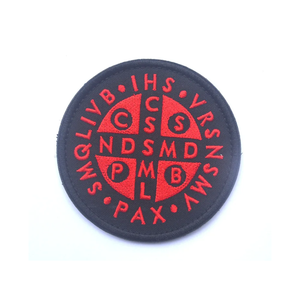 Écusson brodé des Chevaliers Templiers, noir et rouge, en tissu rond, personnalisé, vente en gros, badge maçonnique pour application sur vêtement - Product Image 6