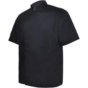 2025 Chaqueta de chef negra unisex Abrigo de hombre con paneles laterales de malla - Product Image 2