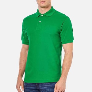 Polo de Manga Corta para Hombre, Color Verde Sólido, Corte Regular, Algodón Oxford, Estilo Casual, Antiarrugas, Diseño con Botones - Product Image 5