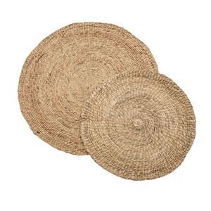 Tapis rond décoratif en jacinthe d'eau tressée, fait main, écologique, pour salon et voiture - Vente en gros - Product Image 2