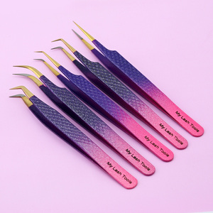 Pinzas de Precisión con Punta de Fibra para Extensión de Pestañas, Pinzas Clásicas para Pestañas, Herramienta de Aislamiento de Pestañas, Pinzas para Extensión de Pestañas - Product Image 2
