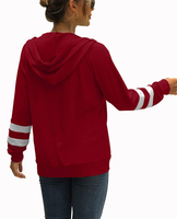 Veste décontractée à capuche zippée pour femme, veste légère à capuche entièrement zippée pour femme, veste décontractée à capuche zippée pour femme