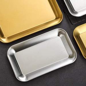 Assiettes de service en métal faites à la main, couleur or personnalisée, finition artisanale, plateau de service alimentaire pour restaurant, design moderne, passe au lave-vaisselle, durable - Product Image 5
