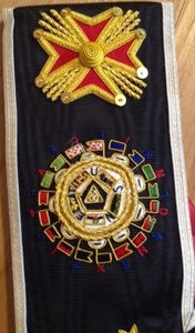 Collier maçonnique personnalisé vintage de qualité supérieure, 32e degré du Rite écossais, en nylon écologique brodé – Meilleure vente - Product Image 3