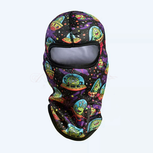 Máscara Facial Completa Alien, Pasamontañas para Motociclismo, Impresión por Sublimación, Poliéster, Unisex, OEM, Venta al Por Mayor - Product Image 1