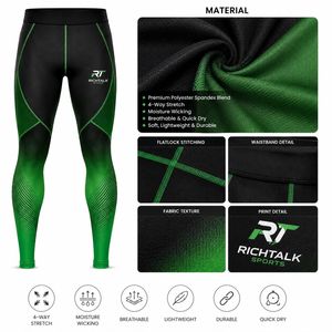 Leggings de Yoga Largos, Cintura Alta, Degradado Verde y Negro, Impresión por Transferencia de Calor, Elásticos en Cuatro Direcciones, Ecológicos, de Secado Rápido y Transpirables - Product Image 6