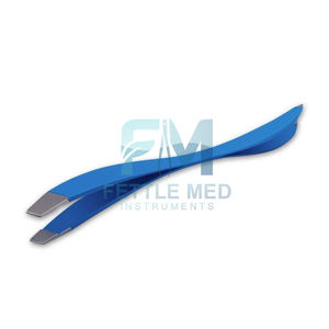 Pinzas Profesionales de Acero Inoxidable con Punta Inclinada ESD (Reutilizables) para Cejas, Uso en Salón y en el Hogar, Fettle Med FMI-439 - Product Image 4
