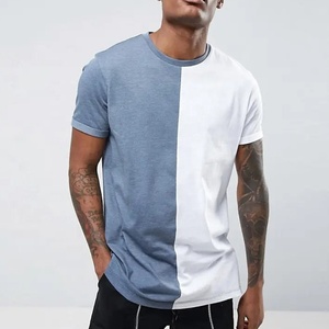 T-shirt décontracté pour homme, col rond, manches courtes, couleur bordeaux, coupe classique, tricoté, teint uni, 100 % coton, séchage rapide, respirant, anti-rétrécissement, 2027 - Product Image 3