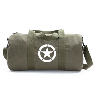 Sac de voyage en toile d'olive Navrit Creation avec fermeture à glissière, grande capacité, multifonctionnel, doublure en polyester pour les voyages - DUF-103 - Product Image 1