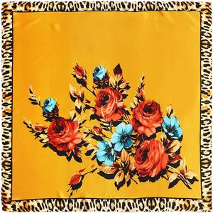 Pañuelo de Satén Personalizado con Estampado Floral, Tipo Seda, Pañuelos Cuadrados para la Cabeza, Pañuelos de Satén para el Cabello para Mujer - Product Image 2