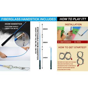 อุปกรณ์ออกกำลังกายกลางแจ้งแบบพอยหมุนได้ 3 มิติ สีสันสดใส คล้ายผ้าไหม สำหรับฝึกโยนพอยรูปมังกรเป็นเกลียว - Product Image 2