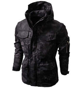 Veste softshell pour homme, imprimé camouflage, fermeture éclair intégrale, imperméable, vêtements de chasse en plein air, polyester, manches longues, style automne, personnalisable - Product Image 5