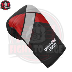 Guantes de boxeo de cuero PU en colores negro, rojo y gris para competición, buena calidad, venta al por mayor, tallas 4oz, 6oz, 8oz. - Product Image 4