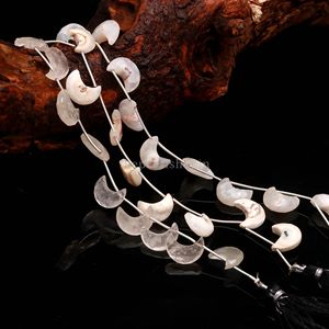 Natural Solar Quartz <b>Moon</b> Beads 15-16mm Quartz Hand Carved Crescent Gemstone Beads Wholesale Bulk <b>Crystal</b> Beads 8 Inch Strand - Product Image 6