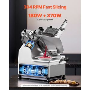 Affettatrice Elettrica Automatica 180W + 370W con Lama Premium da 12 Pollici in Acciaio 65Mn, Spessore Regolabile 0-0,3 Pollici, Affettatrice per Carne - Product Image 3