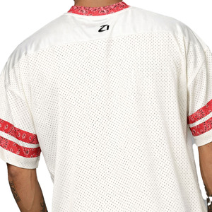 เสื้อฟุตบอลอเมริกันแบบซับลิเมชั่นสำหรับผู้ชาย ปรับแต่งได้ ผลิตจากโพลีเอสเตอร์ 100% ระบายอากาศได้ดี แห้งเร็ว พร้อมโลโก้และชุดทีม - Product Image 5