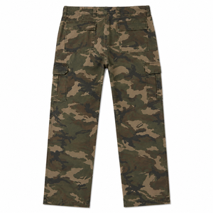 Pantalon cargo camouflage en coton pour femme, taille mi-haute, coupe droite ample, multi-poches, style streetwear décontracté, OEM - Product Image 3