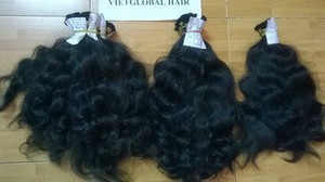 100% Raw Cambodian Hair Bulk Unprocessed No <b>Tangling</b> Cuticle Aligned Remy Human Hair Extension Double Drawn Bulk Hair - Product Image 2