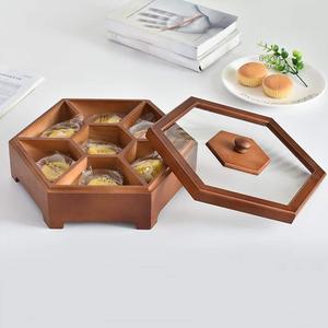 กล่องไม้ใส่ผลไม้อบแห้งพร้อมฝาปิดใส - Product Image 3