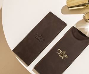 Porta Menús de Cuero Plegable de Alta Calidad para Restaurante, Cubierta Protectora para Cafetería, Duradera y Recargable, LMC-0073 - Product Image 3