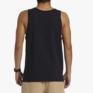 Camiseta sin mangas con cuello redondo y rayas negras para hombre, informal, de punto, talla grande - Product Image 3