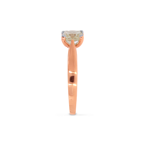 Anillo Solitario Sublime Glow Clásico de Oro Rosa de 18K con Corte Princesa, Anillo de Compromiso con Diamante Fino, Anillo de Boda para Mujer - Product Image 4