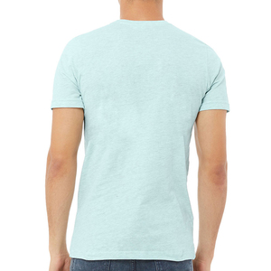 T-shirt pour homme à motif uni, décontracté, personnalisable, 100% coton, de haute qualité, confortable, tricoté, col rond, respirant, séchage rapide - Product Image 4