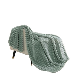 Conception personnalisée Floral solide 100% Polyester polaire épaisse microfibre peluche flanelle couverture écologique anti-boulochage Avior - Product Image 1