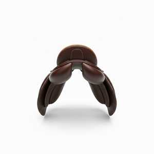 Selle d'équitation anglaise de dressage REAL RES-04 de qualité supérieure en cuir/cuir synthétique noir, légère et confortable - Product Image 3