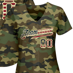 Maillot de baseball camouflage pour homme, chemise d'équipe à boutons, uniforme de performance athlétique pour entraînement et match, vêtement de sport léger - Product Image 2