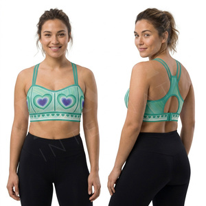 100% Premium Women High Strength Seamless Sports <b>Bra</b> Yoga Fitness Breathable Push Up Running Activewear Crop Top Sports <b>Bra</b> - Product Image 2