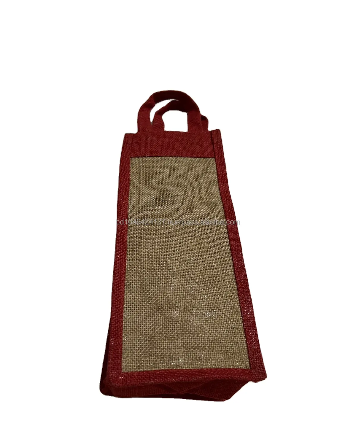 Jute Wine Shopping Bag with Logo Cheap Custom Printed Recyclable Fabric Red gray Silk Customized Tote Style Surface Pcs