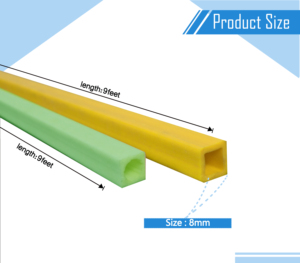 Rigid Black PVC Square Hollow Section <b>Plastic</b> <b>Tube</b> for Furniture Frames Structural Support and Industrial Fabrication - Product Image 1