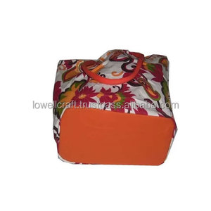 Fabric Printed Canvas Carry <b>Bag</b> for Multipurpose Shopping Reusable Shoulder Tote <b>Bag</b> for Women Flower Print Canvas Beach <b>Bag</b> - Product Image 2