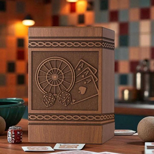 Personalized Rosewood Cremation Urn: Gambling & Casino Engraving, Custom Memorial Keepsake by AYAANS - Product Image 4
