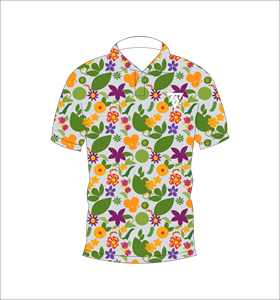 Men’s <b>White</b> Multicolor Floral Leaf Print Polo Shirt Short Sleeve Casual Summer Golf <b>Tee</b> - Product Image 1