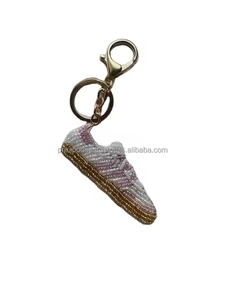 Handmade Beaded Dog Keychain Dachshund Shape Seed Bead Embroidery Black Pet Charm Animal Key Ring <b>Cute</b> Fashion Pendant Gift Item - Product Image 3