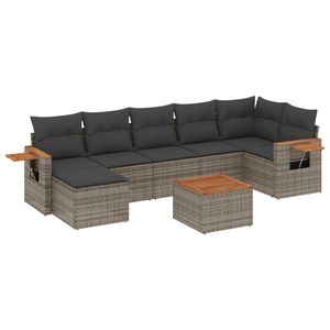 Conjunto de Sofás Modulares Grandes de Ratán PE Gris para Jardín, Colección Premium de Muebles Modulares para Exteriores - Product Image 2